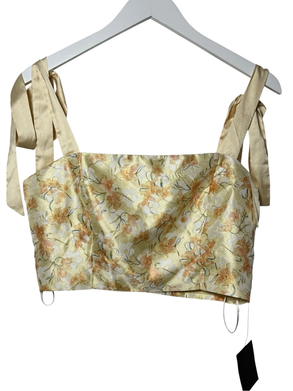 Lulus Time to Bloom Yellow Floral Jacquard Two-Piece Set NWT Size Large - Picture 5 of 9
